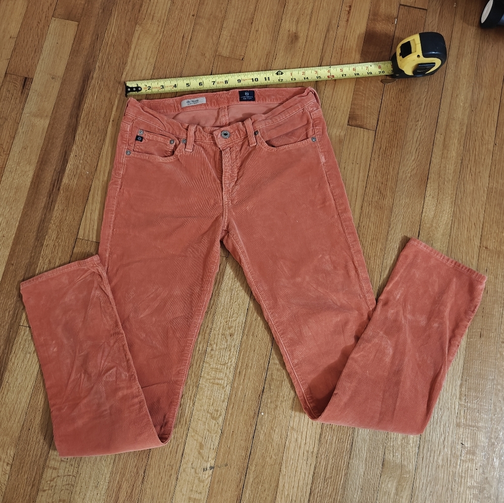 AG Stevies Skinny Corduroy Jeans in Orange